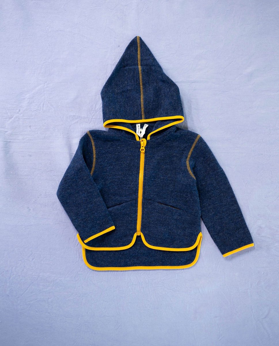 JETPAQ - Merino Wollen Fleece Vest - Dark Blue - Maat 98-104