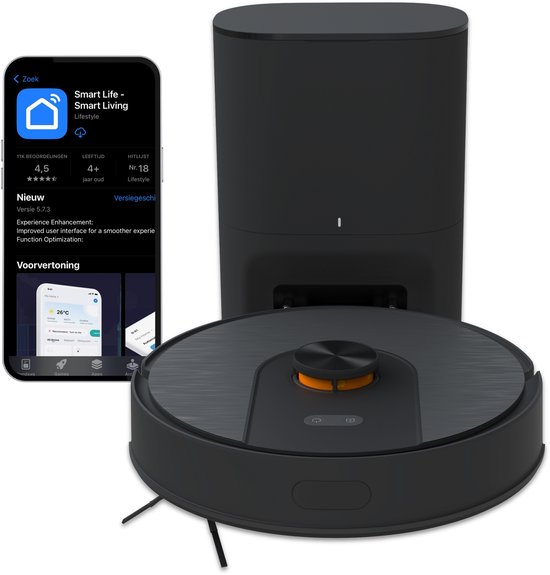Chesto T2 Pro robotstofzuiger met dweilfunctie – 5000 Pa, geschikt voor dierenharen, LDS navigatie, app-besturing, automatisch schoonmaken