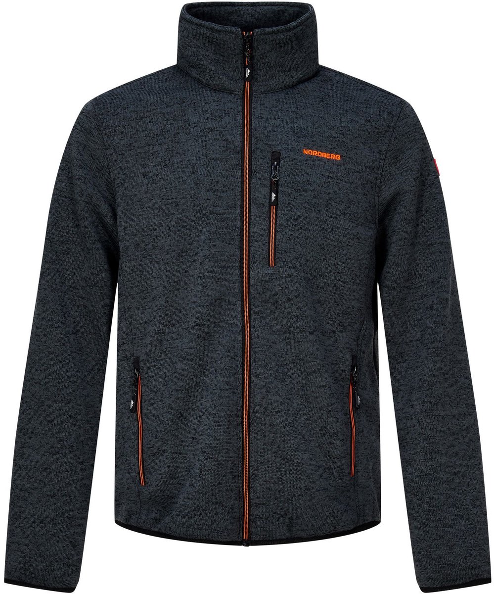 NORDBERG Jan fleece Fleece sweater met rits heren Antraciet