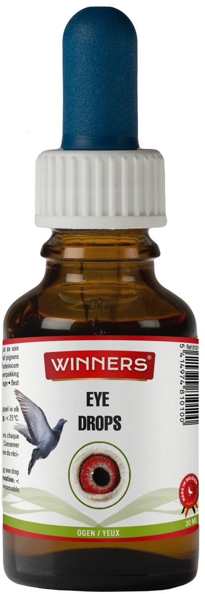 Belgian Winners Eye Drops 30ml - verzorging voor duiven - oorgreiniger, oogbescherming