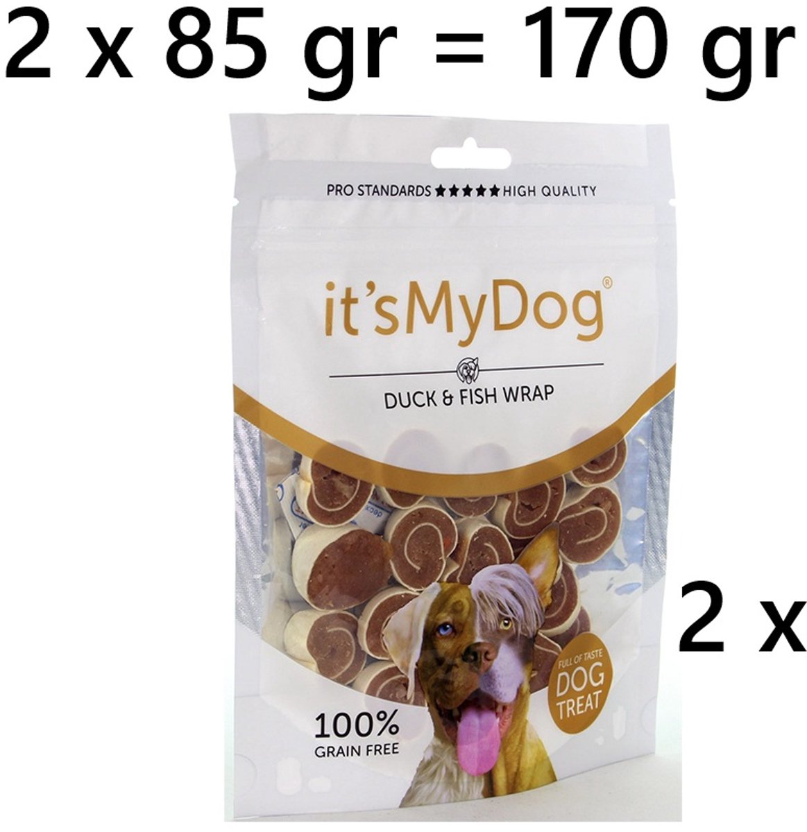 2 x it's my dog - hondensnack verwensnack 85 gr = 170 gr - 100% graanvrij - zeer lekker