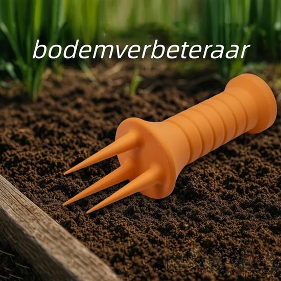 2-delige bodembewerkingsinzet - Bodembeluchter voor thuistuinieren, potcultivator, herbruikbaar - zwart van Merkloos	 — afbeelding 3
