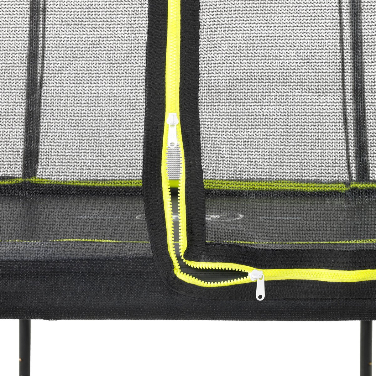 EXIT Silhouette Trampoline Rechthoek 244x366cm met Veiligheidsnet - Op Poten - Zwart