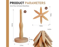 Boomvorm Onderzetters Set van 4, Natuurhouten Coasters met Scandinavisch Design, Unieke Decoratie en Bescherming voor Keuken, Woonkamer en Eettafel, Cadeau Idee