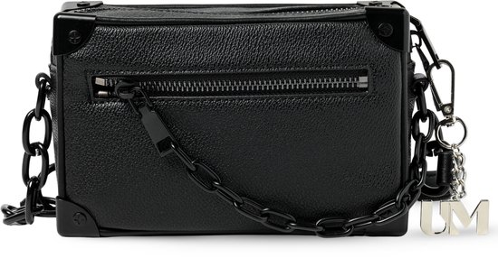 Serax Sling – Sac bandoulière unisexe – Zwart – Bandoulière déperlante et réglable – Chaîne Zwart ou Oranje – UrbanMesh