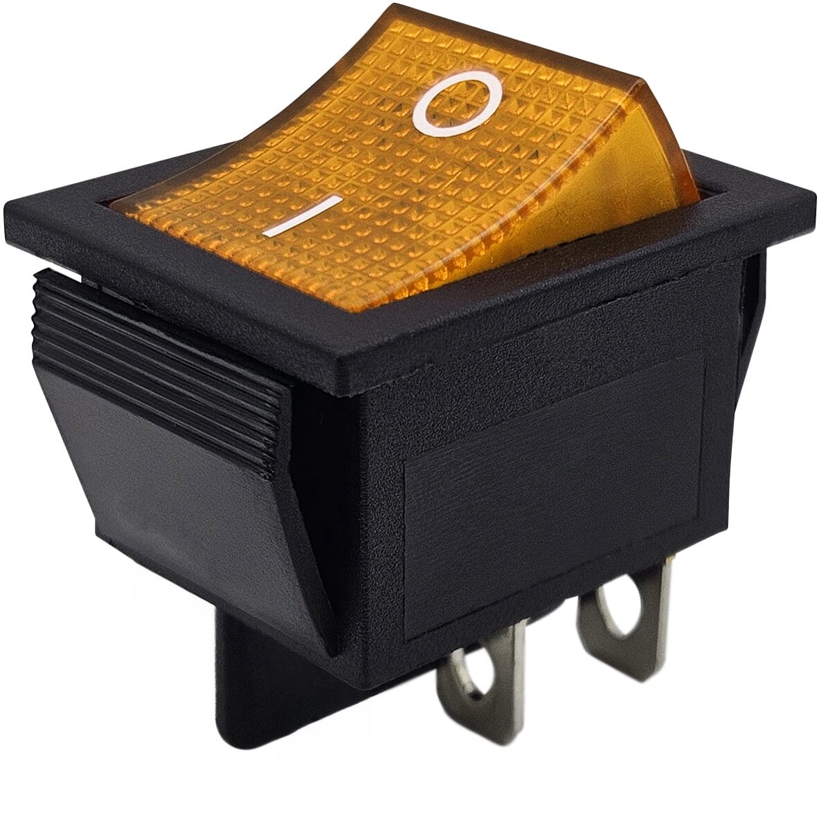 ProRide Wipschakelaar ON-OFF KCD4-202 - 2 Polig - 250V/16A - 30x22mm - Oranje zonder controlelampje