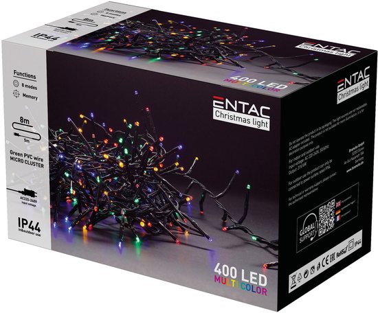 Clusterverlichting warm wit buiten 1152 lampjes met timer
