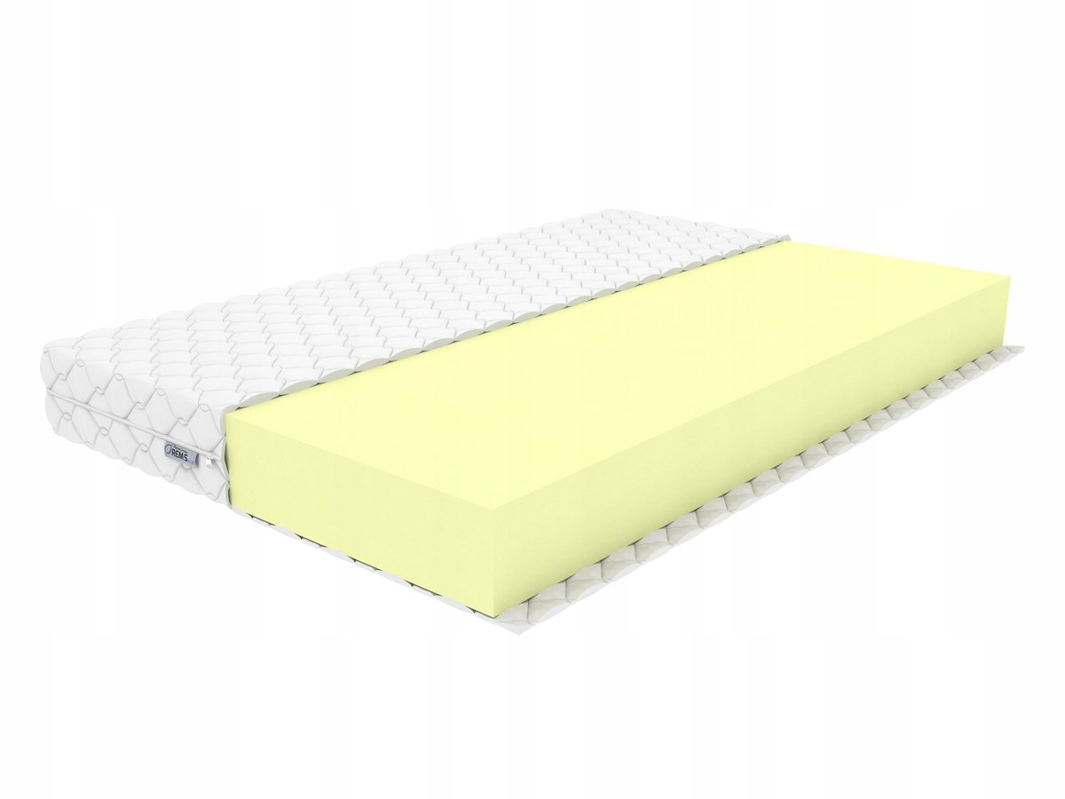 Materac piankowy 130x190 cm, 10 cm grubości, twardość H4 z pikowanym pokrowcem