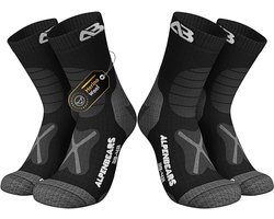 Alpen Bears Merino Wandelsokken – 2 Paar – Professionele Trekkingsokken voor Wandelen – Outdoor Sokken voor Dames, Heren & Kinderen – Warme Merino Wandelsokken – Functionele Sokken – Trekking Sportsokken (Zwart, 43-48)