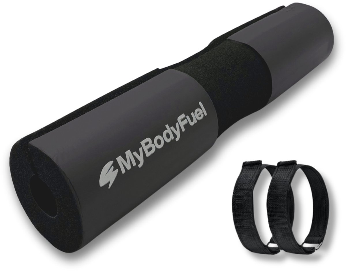 MyBodyFuel - Barbell pad - Voor Squat & Hip Thrust - Nekbeschermer voor halterstang - Squat Pad/Kussen - Zwart