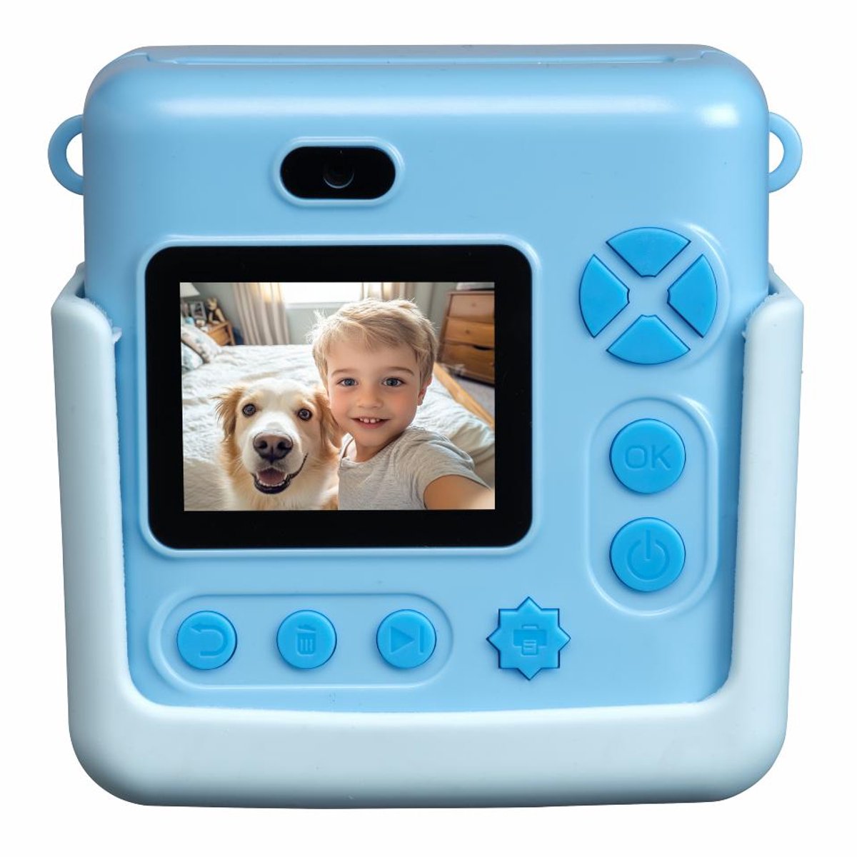 Denver Kindercamera met Printer - Full HD - Digitale Camera - Foto & Video - Spelletjes - 20MP - KPC1363BU - Blauw — afbeelding 11