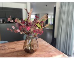 Zijden bloemen boeket - Zijden Winterboeket Fluwelen Gloed - Onderhoudsvrij - Kunstbloemen