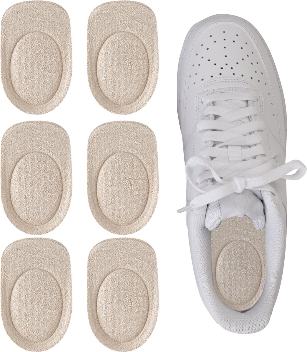 U Fit One Inlegzolen - Hielbeschermers - Steunzolen - Siliconen Zooltjes - 6 Stuks - Beige - Maat L