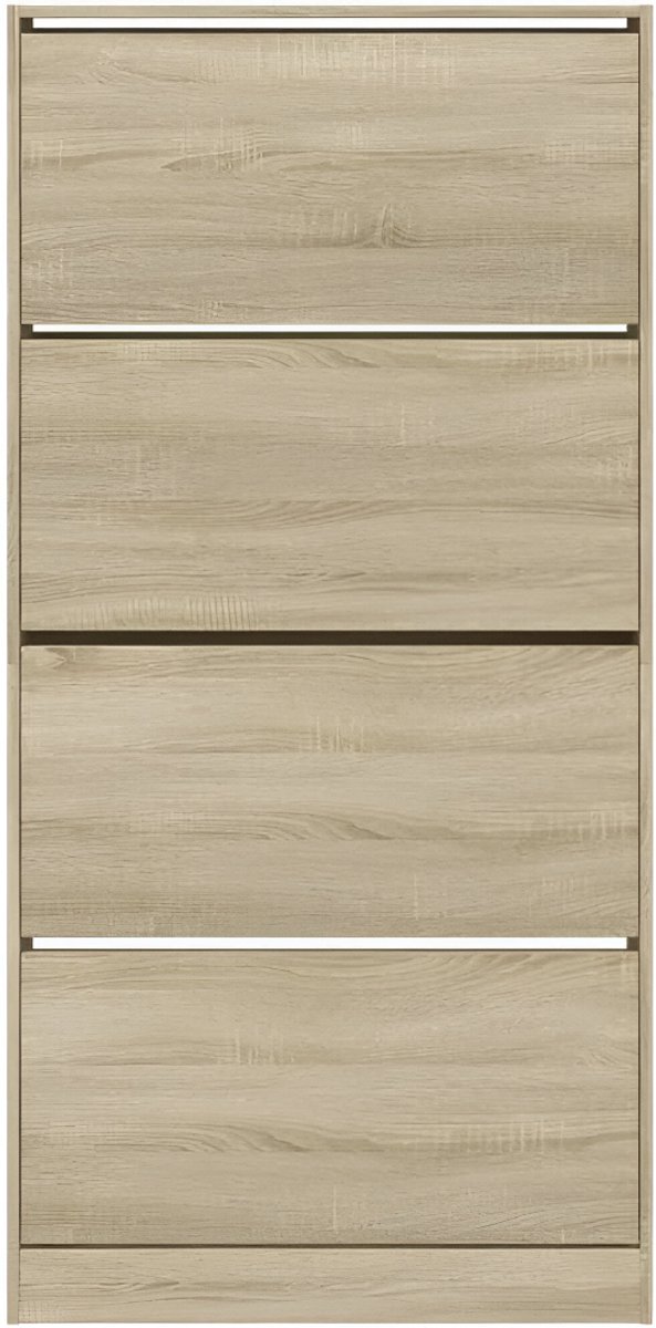 Schoenenkast met 4 Kleppen Sonoma - Eiken - Sonoma Eiken – Medahomestore Deluxe - Medahomestore