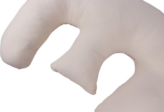 MamaLoes Soft Cotton Ecru Tweeling Voedingskussen — afbeelding 2