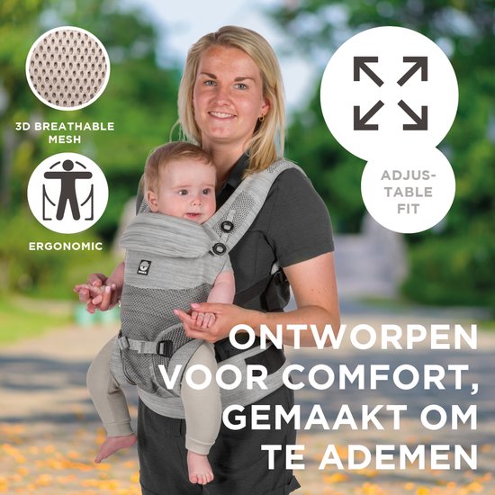 Dooky Draagzak Baby - Baby Carrier Terra Nova Black - Kinderdrager - Draagzak Peuter en Baby 3,5-15 kg - Ergonomische M-positie - Rugdrager - Verstelbaar en Ademend - Draagzakken - Babydraagzak van Dooky — afbeelding 4