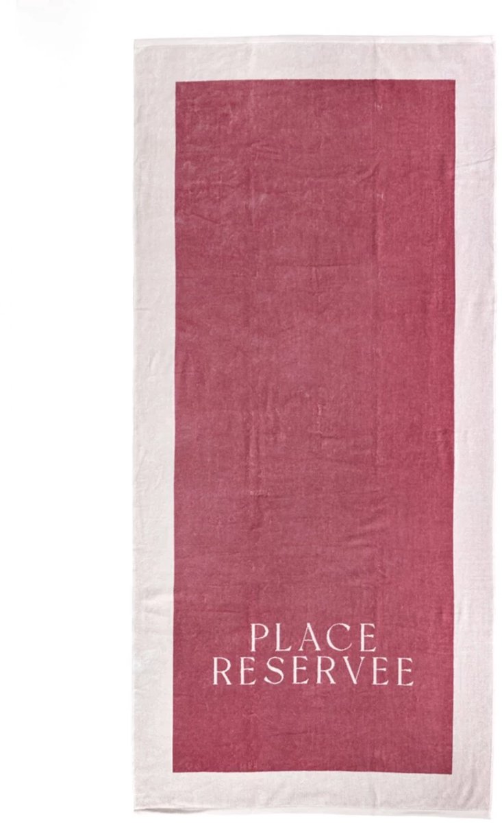 Place Réservée Uni beach towel 100x200 lychee