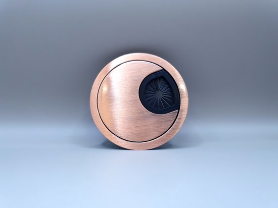 Kabeldoorvoer metaal rond 60 mm KOPER, geborsteld