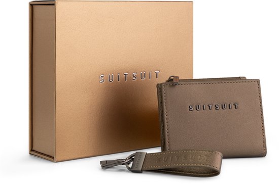 SUITSUIT Portemonnee Dames Giftset Klein - Clutch - Pasjes Houder - Reis Portefeuille - Deep Bronze