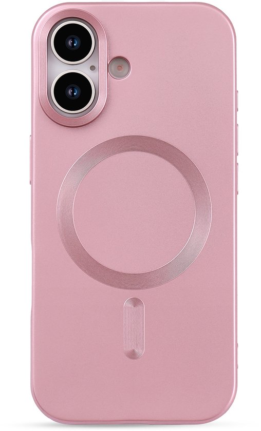 Casemania Hoesje Geschikt voor Apple iPhone 17 - Roze - Matte Siliconen Back Cover - Geschikt voor MagSafe