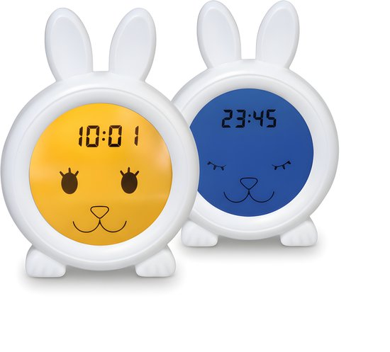 Vroege Vogeltjes - Slaaptrainer Konijn - Slaapwekker - Wekker en Nachtlampje Kinderen