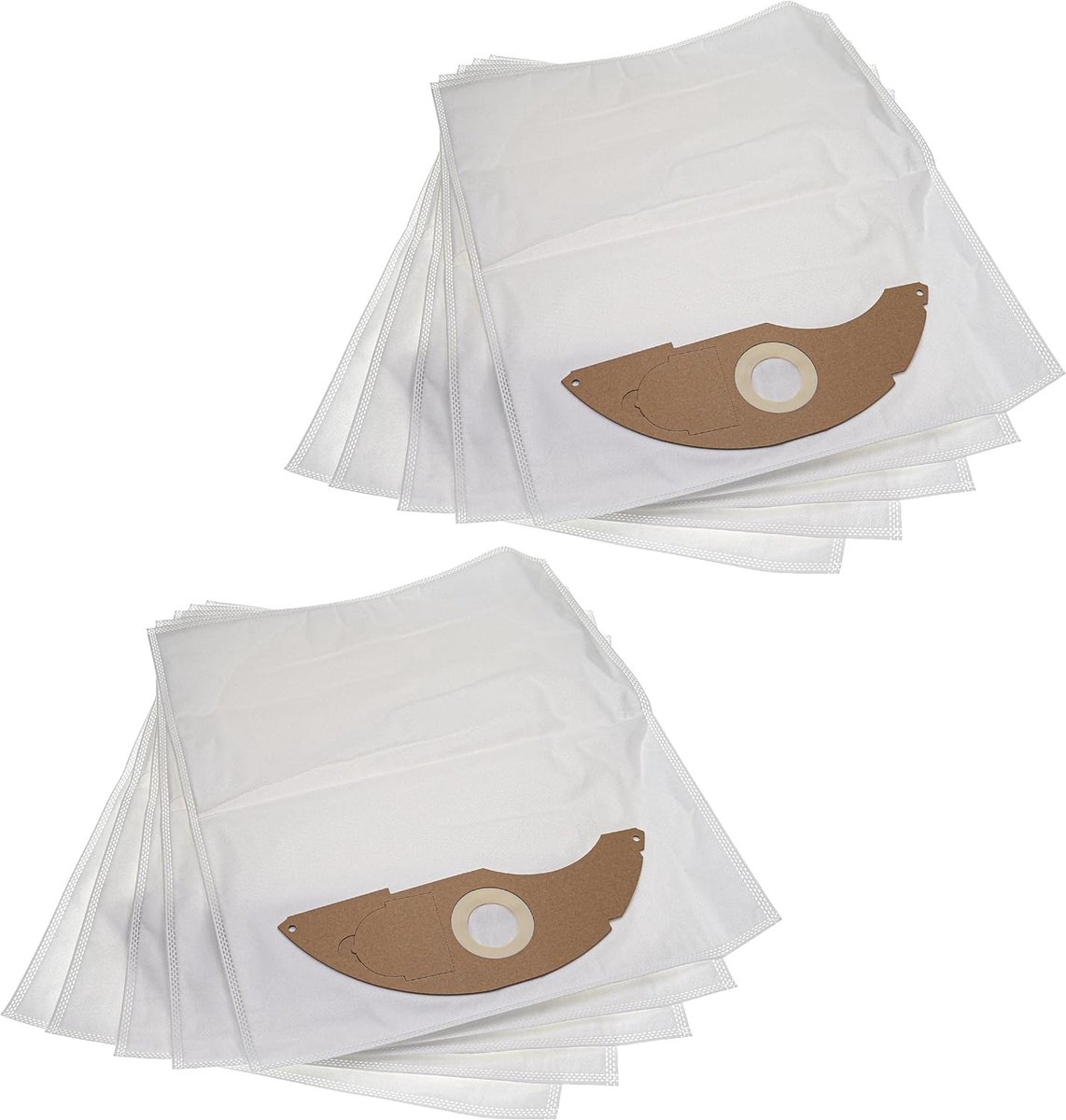 10 Stofzakken, compatibel met Kärcher NT 22/1 Ap L, NT 22/1 Ap Te L stofzuiger, 42 x 26,5 cm, wit