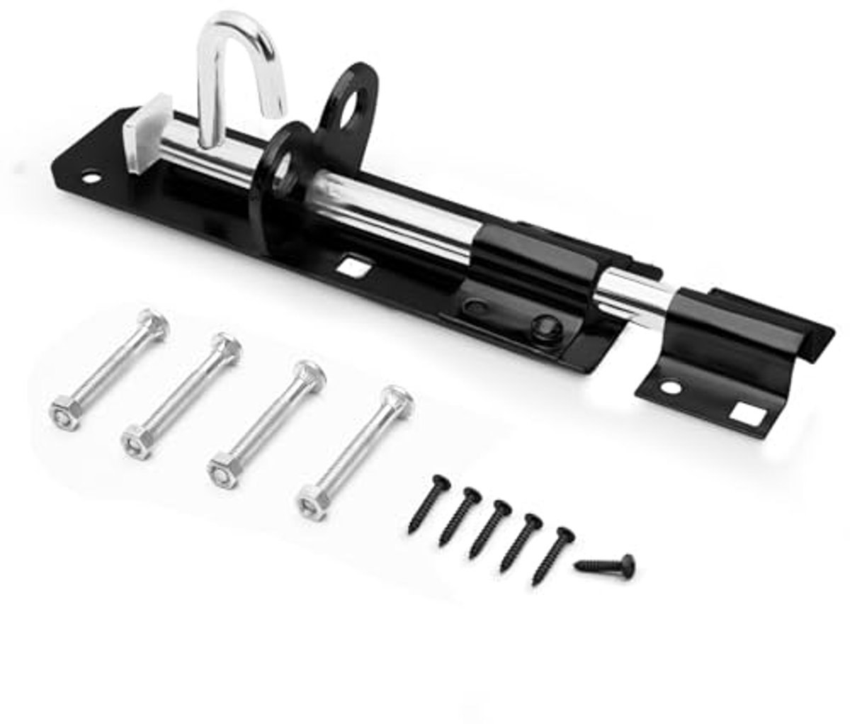 Gegalvaniseerde Schuifdeur Padbolt 6" - Heavy Duty Zink Slot voor Tuinpoorten en Deuren
