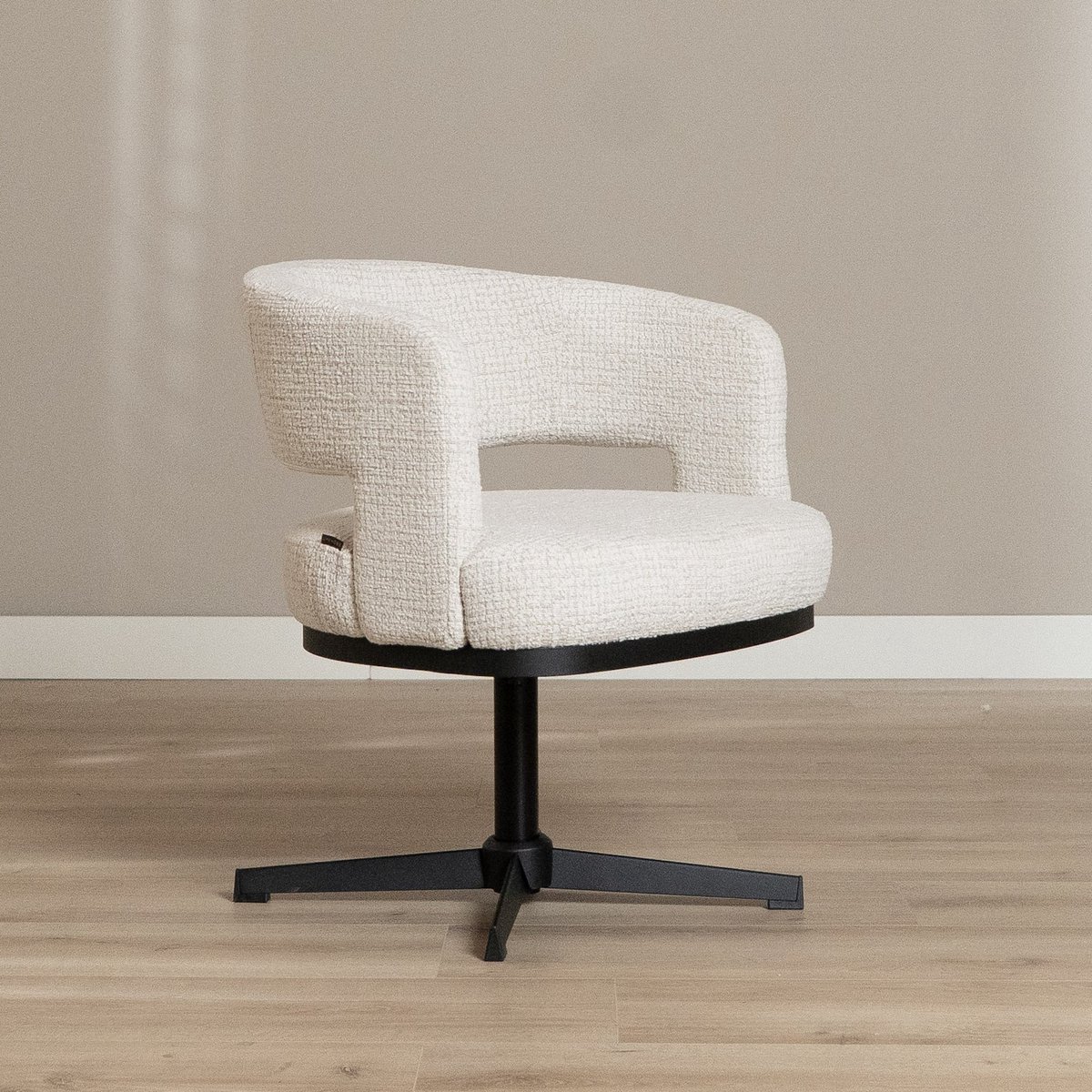 Bronx71 Draaifauteuil Gino gemêleerde stof beige