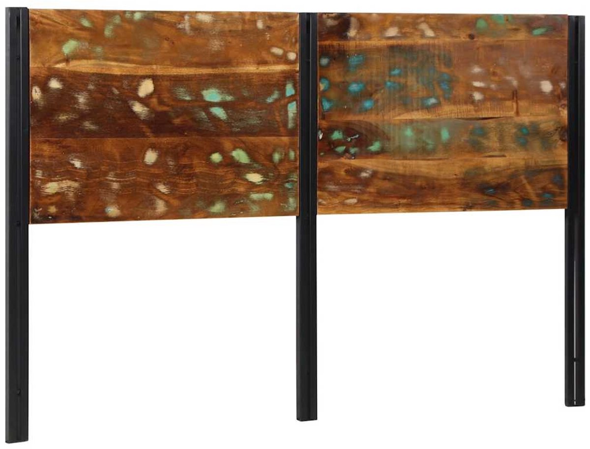 vidaXL - Hoofdeinde - 160 - cm - massief - gerecycled - en - ijzer