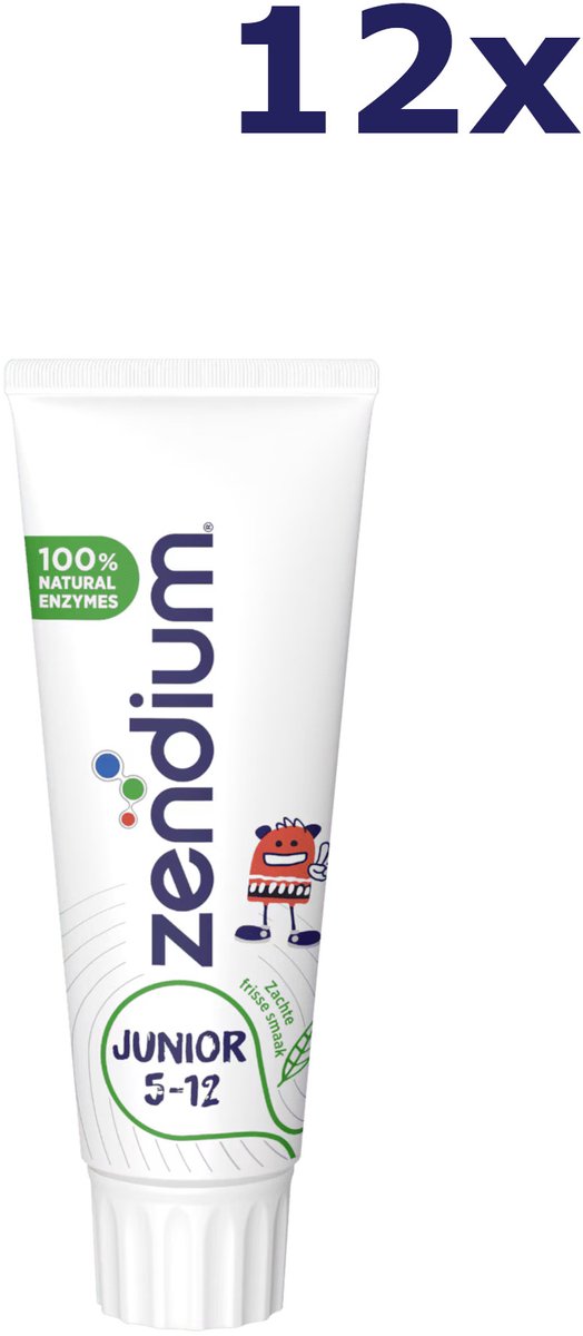 12x Zendium Tandpasta Junior 75 ml