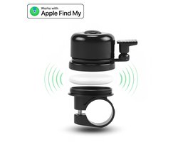 GPS tracker fiets - Werkt met Apple Find My - Zonder abonnement - Fietsbel geschikt voor AirTag - Inclusief Fynda tracker - MFi gecertificeerd - Onbeperkte lokalisering - Met geluidssignaal - Fiets tracker - Anti diefstal - Waterdicht - Zwart