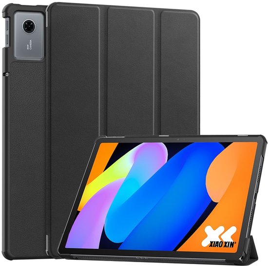 EasyAcc Hoes voor Lenovo Idea Tab 11 inch Tablet 2025 met penhouder TB-336ZU TB-336FU, ultradun met standfunctie, slanke PU-lederen beschermhoes (donkergrijs