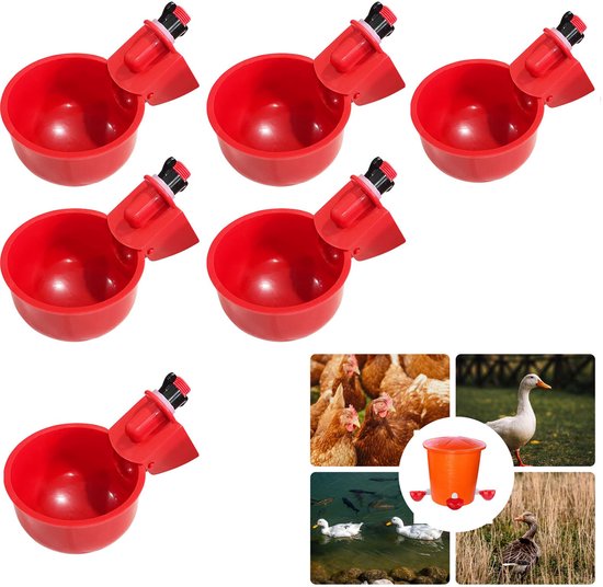 Drinkbak :: Kippendrinkbak :: Drinkfles 1 liter met drinkcup