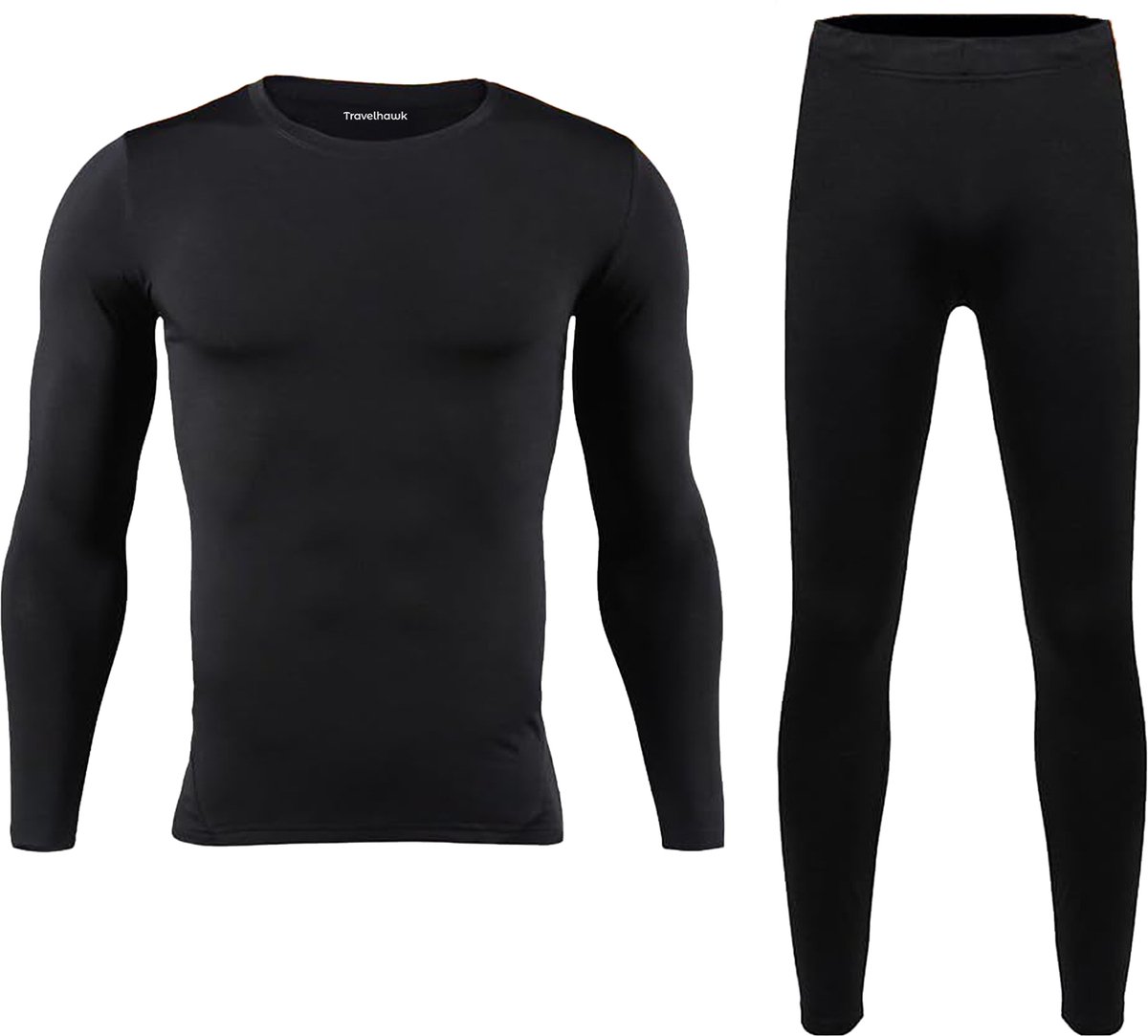 Travelhawk Thermokleding - Thermo Kleding Heren en Dames - Thermo Ondergoed Heren en Dames - Zwart - M