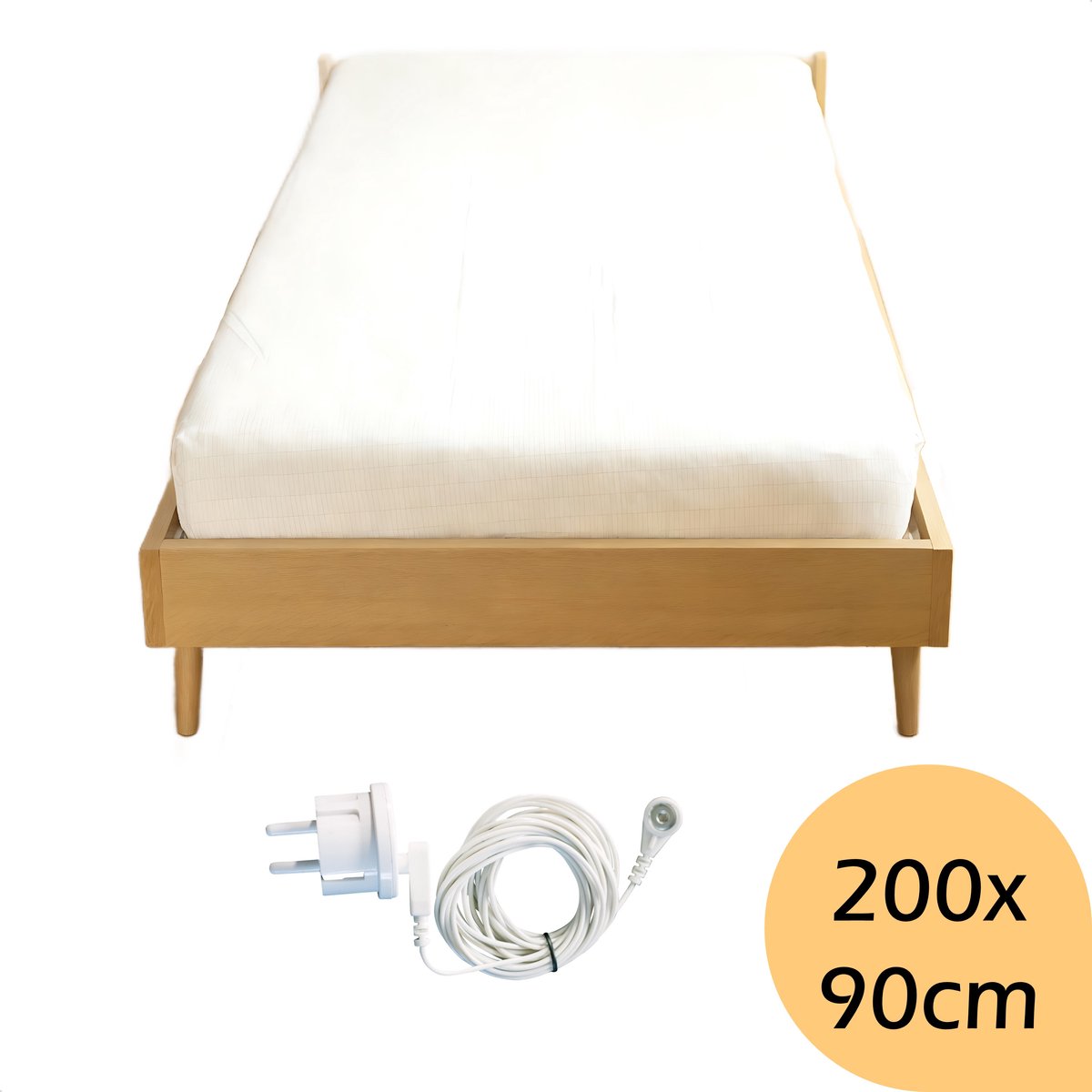 Earthle Earthing Hoeslaken - Aardingshoeslaken - Aardinghoeslaken - Aarden - Aarding - Grounding - Bio Katoen (200x90x30cm)