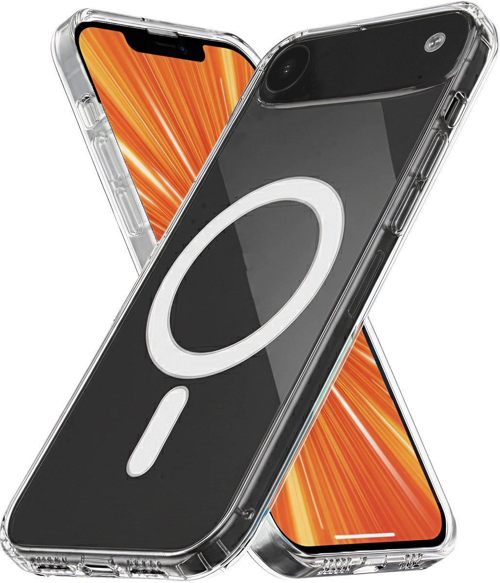 R2B Hoesje geschikt voor iPhone 17 Air en MagSafe – Transparant Telefoonhoesje – GSM Hoesje - Inclusief Screenprotector - Model Amersfoort