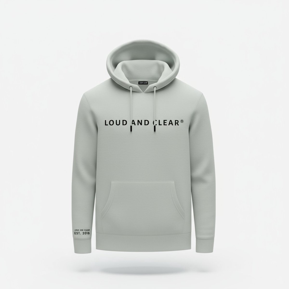 LOUD AND CLEAR® - Hoodie - Trui - Mint Groen - Heren - Dames - Capuchon - Maat M
