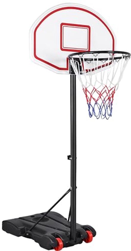 Yaheetech Basketball Stand with Stand Portable Outdoor Height Adjustable from 159 to 214 cm