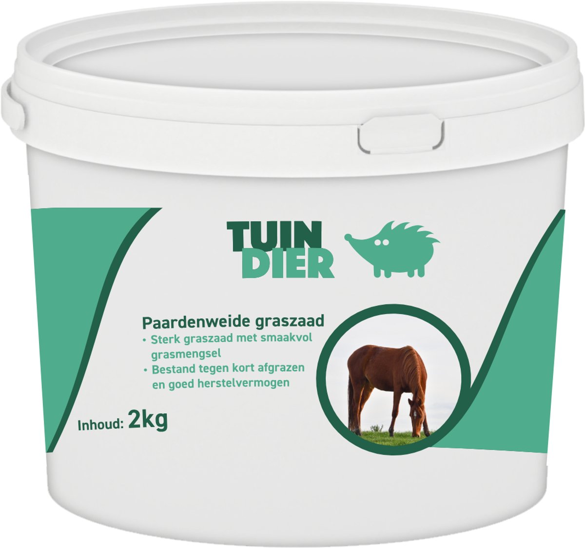 Paardenweide graszaad | Paarden graszaad | 3 jaar kiemkracht met handige bewaaremmer | 2.000 gram | 2 kilogram | TUIN-DIER