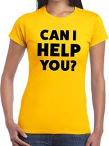 Can i help you beurs/evenementen t-shirt geel dames L