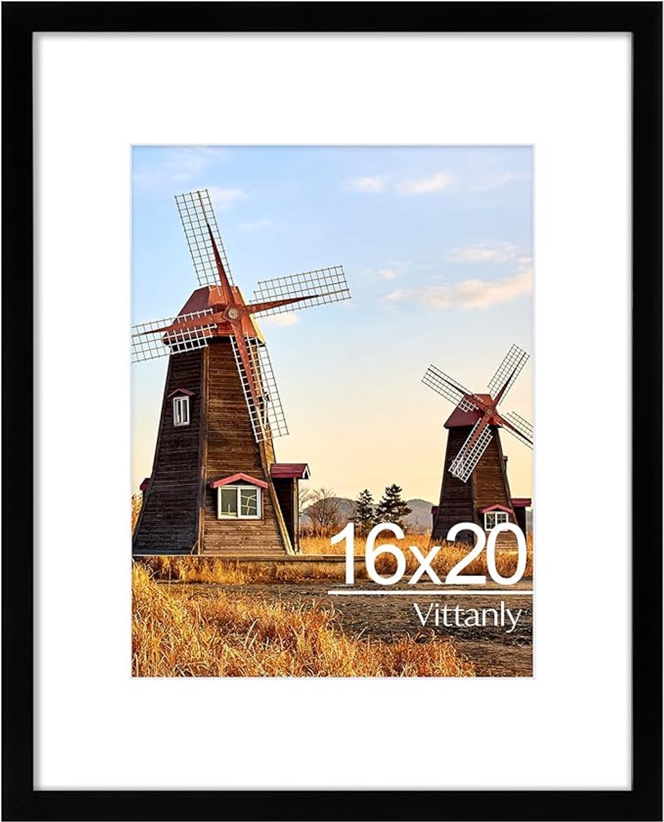 Homaxy-Fotolijst - Modern - Fotomaat - 16x20inch( 40x50 cm) - Zwart