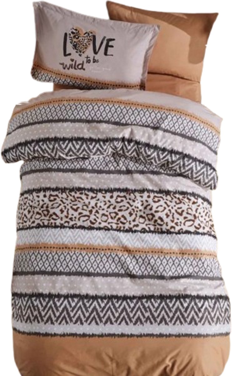 decoware Kinderdekbedovertrek Afro 140x220 cm - Katoen - Boheems Thema - Met Kussensloop - Eenpersoons Multi