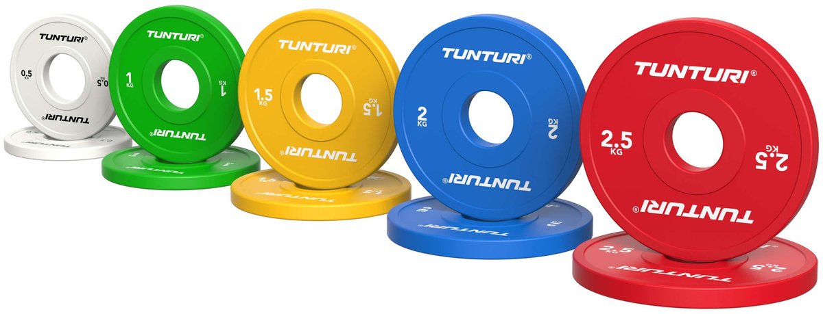 Tunturi Platinum Fractional Plate - Bumperplates -15kg - Set