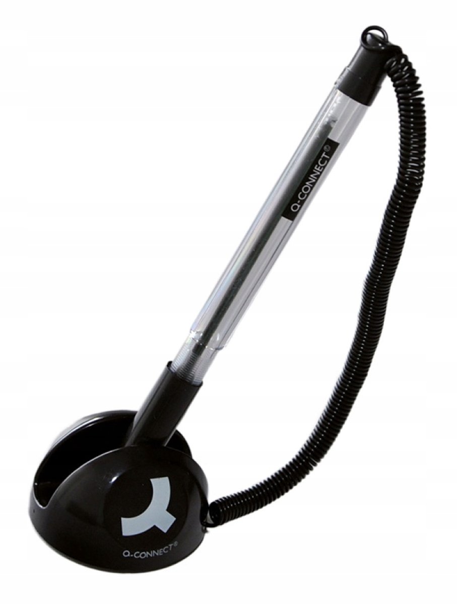 Q-Connect Blauwe Balpen met Spiraal, 0,7 mm, Blister