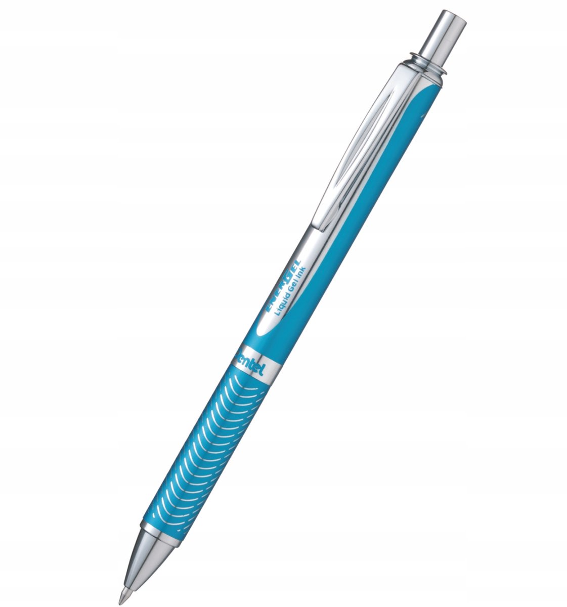 Pentel EnerGel Rollerball Pen 0.7mm Aluminium Blauw