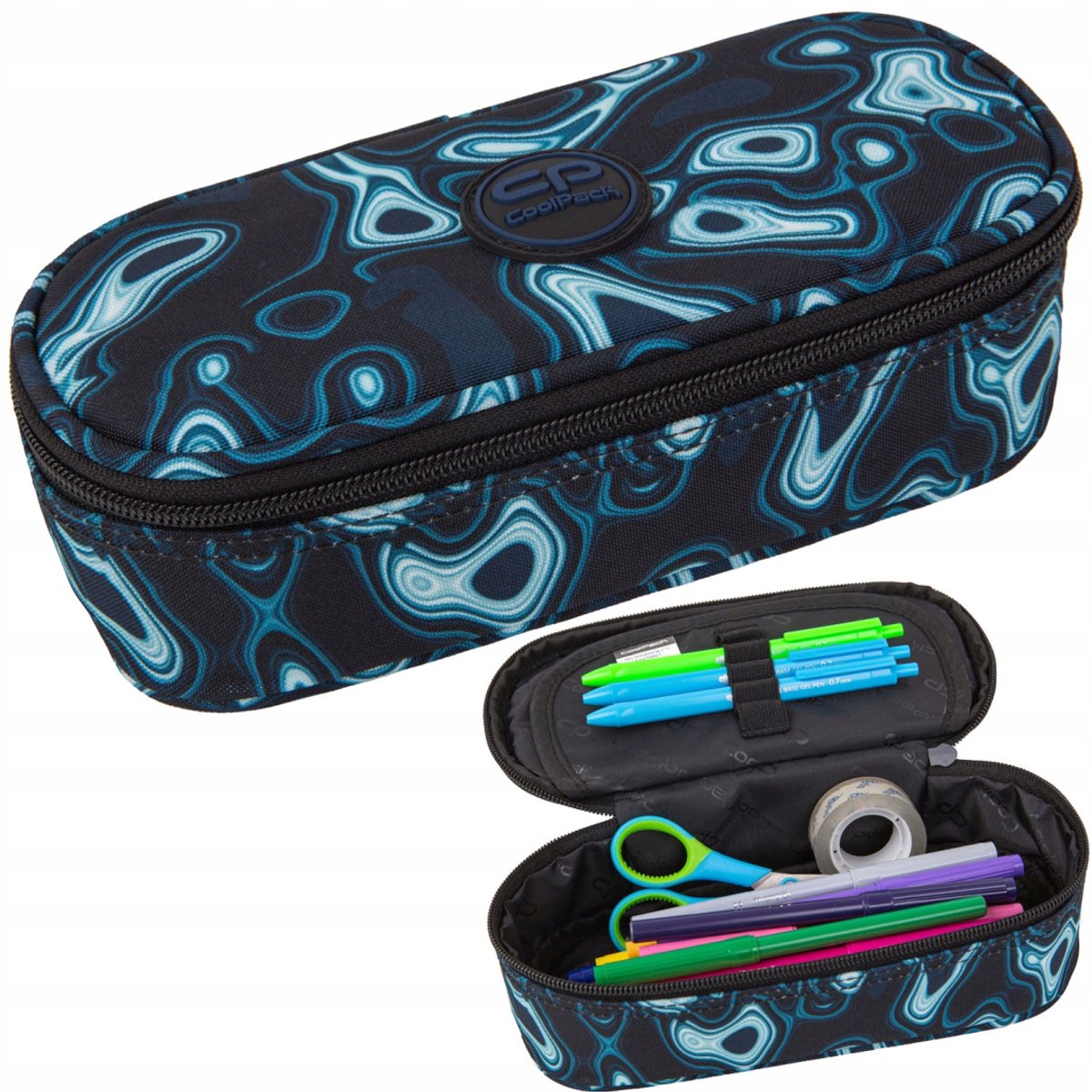 CoolPack Campus Pennenbakje - Stevig & Praktisch - Blauw/Zwart