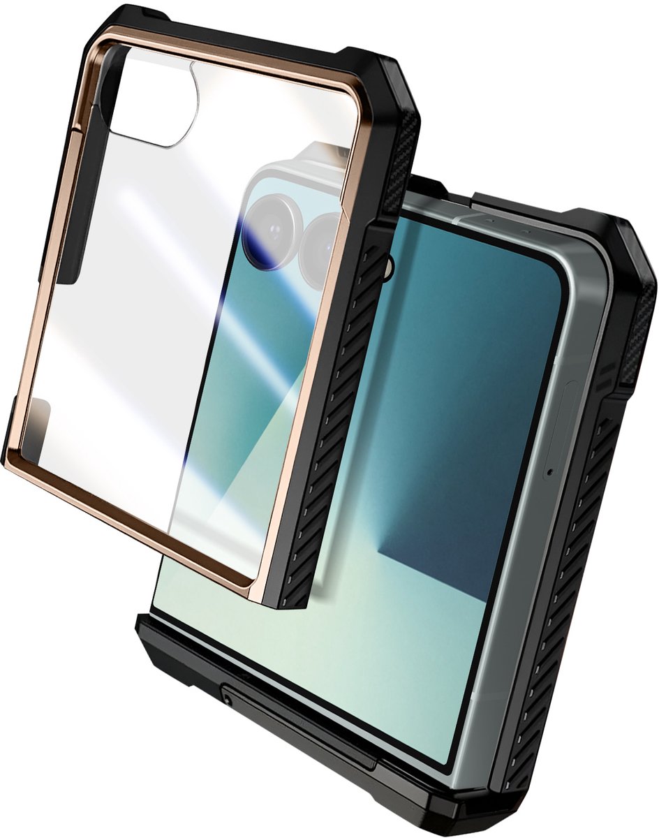 SUPCASE Hoesje Geschikt voor Samsung Galaxy Z Flip 7 - UB Grip - Ingebouwde Screenprotector - Compatibel met MagSafe - Full Protect Case Goud