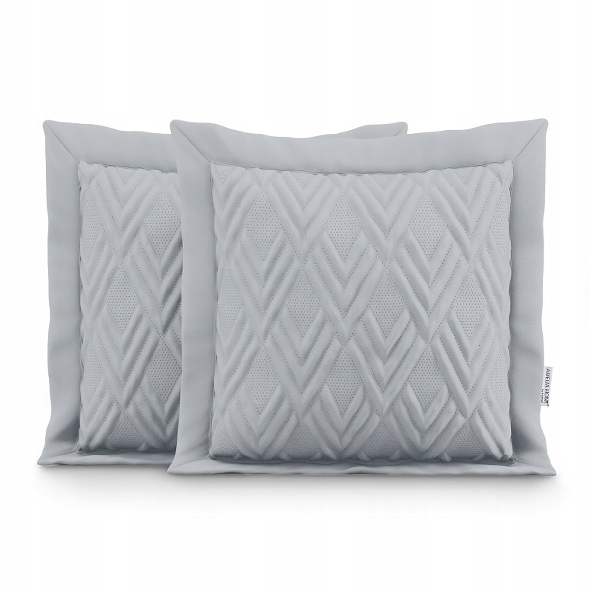 Decoratieve Kussenhoezen 2 stuks, Gepikte Stijl, 45x45 cm, Staalgrijs