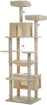 Kattenu MeowMansion XL - Grote Krabpaal Voor Grote Katten - Krabpaal XXL - Beige - Krabpaal voor zware katten