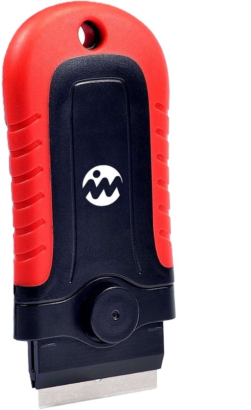 Inductie Maatje® – De Originele Glasschraper – inductie kookplaat schraper – Geschikt voor glas oppervlakten - 10 RVS mesjes